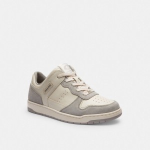 Basket Coach C201 Low Top Sneaker Femme Grise | DTMAVZQ-86