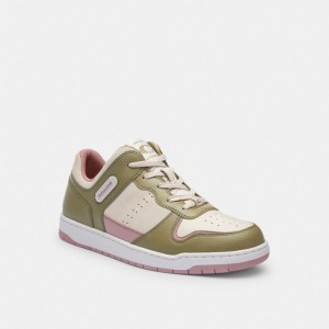 Basket Coach C201 Low Top Sneaker Femme Rose Clair | JMLVTKZ-58