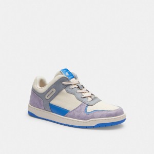 Basket Coach C201 Sneaker In Signature Canvas Homme Violette | TXMEOCJ-46