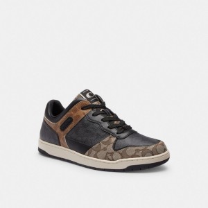 Basket Coach C201 Sneaker In Signature Homme Noir | PCNJXZM-08