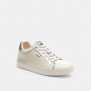 Basket Coach Lowline Low Top Sneaker Femme Argent | GTCIQNF-19
