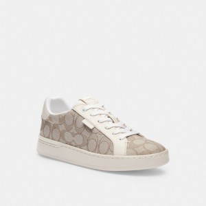 Basket Coach Lowline Low Top Sneaker Femme Grise | NYQOKGV-37