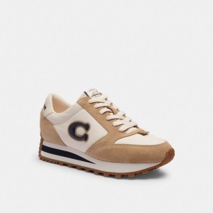 Basket Coach Runner Sneaker Femme Bleu Marine | IKLHVSQ-40