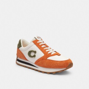 Basket Coach Runner Sneaker Homme Marron Orange | DXTIVSZ-18