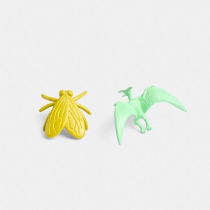 Bijoux Coach Fly Dinosaur Mismatch Brooch Set Femme Multicolore | VIOQJKL-92