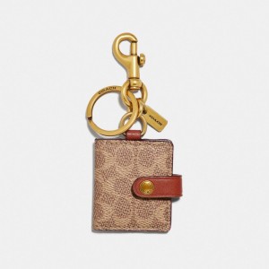 Bijoux Coach Picture Frame Bag Charm In Signature Canvas Femme Kaki | MITGRNV-81