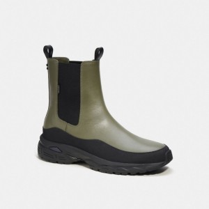Botte Coach C301 Hybrid Boot Homme Vert | XKJEAFQ-25