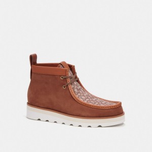 Botte Coach Chukka Boot In Micro Signature Jacquard Homme Multicolore | FNUJWDM-80