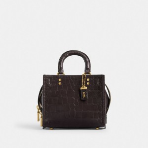 Cartable Coach Rogue 20 In Alligator Femme Bordeaux | GOMTYWI-81