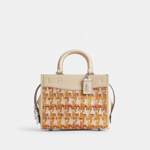 Cartable Coach Rogue Bag 25 In Tweed Femme Argent Multicolore | JLDFBRY-27
