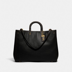 Cartable Coach Rogue Bag 39 In Regenerative Leather Femme Noir | KZSHJLB-43