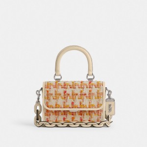 Cartable Coach Rogue Top Handle Bag In Tweed Femme Argent Multicolore | TBCDQNL-27
