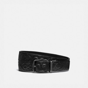 Ceintures Coach Harness Buckle Cut To Size Reversible Belt, 38 Mm Homme Noir | JAWKOIP-82
