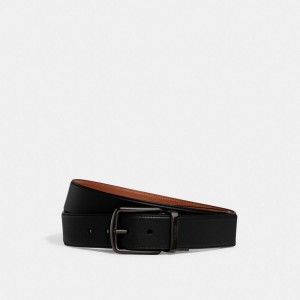 Ceintures Coach Harness Buckle Cut To Size Reversible Belt, 38 Mm Homme Noir | XYZPWUA-57