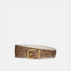 Ceintures Coach Harness Buckle Reversible Belt, 25 Mm Femme Marron | FEOBWLU-09