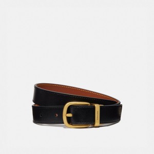 Ceintures Coach Harness Buckle Reversible Belt, 25 Mm Femme Noir | KACRNTJ-97