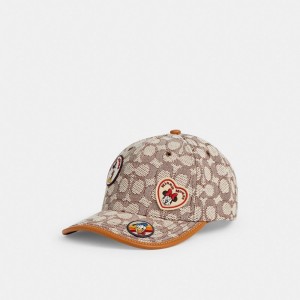 Chapeaux Coach Signature Baseball Hat With Patches Femme Multicolore | NDCOIVT-75
