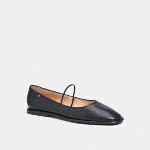 Chaussure Plate Coach Emilia Mary Jane Femme Noir | GFPJNBE-58