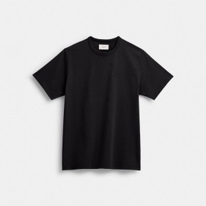 Hauts Coach Essential T Shirt Homme Noir | GOYFJQC-50