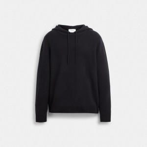 Hauts Coach Hooded Sweater Homme Noir | QCMGBPI-12