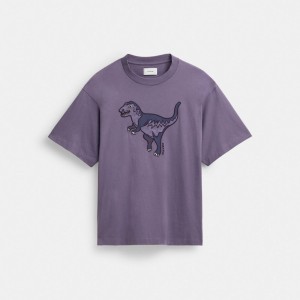 Hauts Coach Rexy T Shirt In Organic Cotton Homme Violette | LZNITWK-63