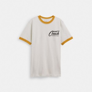 Hauts Coach Ringer T Shirt Homme Grise | AXJOZTE-28