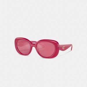 Lunettes Coach Pillow Tabby Round Sunglasses Femme Multicolore | CHYXSJU-90
