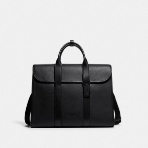 Mallette Coach Gotham Portfolio Bag Homme Noir Cuivre Noir | PEQJOLF-92