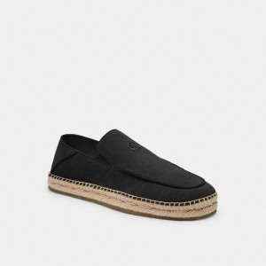 Mocassin Coach Reilly Espadrille Homme Noir | VOXCUQS-87