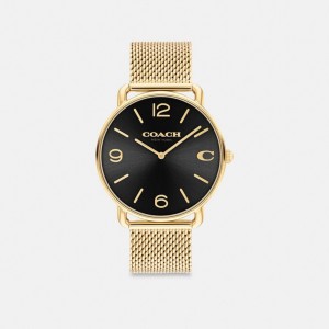 Montre Coach Elliot Watch, 41 Mm Homme Doré Noir | TNERIGJ-31