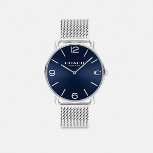 Montre Coach Elliot Watch, 41 Mm Homme Grise Bleu | GZFEDOQ-35