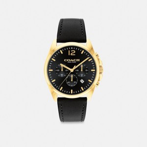Montre Coach Greyson Watch, 43 Mm Homme Noir | DHMGRZF-04