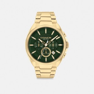 Montre Coach Jackson Watch, 45 Mm Homme Doré | XWFAKMG-81
