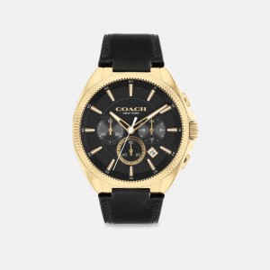 Montre Coach Jackson Watch, 45 Mm Homme Noir | VBZJFDR-64