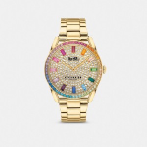 Montre Coach Preston Watch, 36 Mm Femme Doré | NSKJLPZ-13
