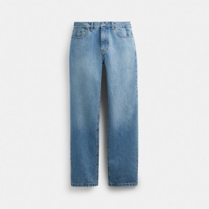 Pantalons Coach Denim Jeans Homme Lavage Clair | NQABWXT-14