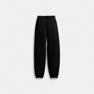 Pantalons Coach Essential Solid Joggers Homme Noir | YXPSQZG-56