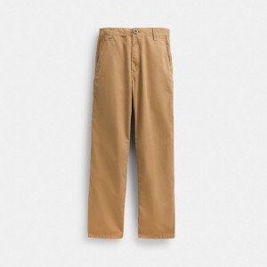 Pantalons Coach Regenerative Cotton Trousers Homme Kaki | UOACRTW-90