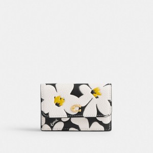 Petits Portefeuilles Coach Essential Mini Trifold Wallet With Floral Print Femme Multicolore | PHOLBFQ-71