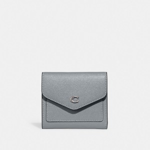 Petits Portefeuilles Coach Wyn Small Wallet Femme Argent Grise Bleu | HORYDJA-26