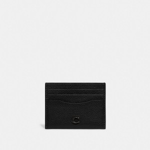 Porte Cartes Coach Card Case Homme Noir | LGNBPET-76
