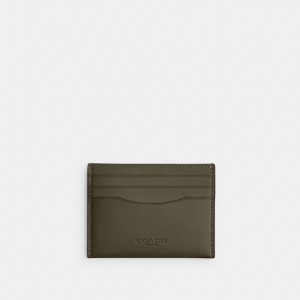 Porte Cartes Coach Card Case Homme Vert | TAXGZDB-05