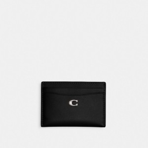 Porte Cartes Coach Essential Card Case Femme Argent Noir | DFRNCQX-19