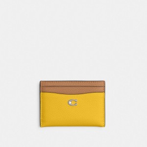 Porte Cartes Coach Essential Card Case In Colorblock Femme Argent Multicolore | FUHSJMQ-10