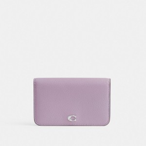 Porte Cartes Coach Essential Slim Card Case In Colorblock Femme Argent Violette Multicolore | SONGUHC-39