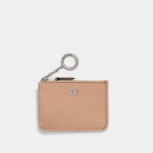 Porte Cartes Coach Mini Skinny Id Case Femme Argent | MPNUKOJ-06