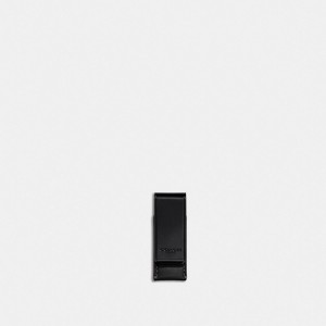 Porte Cartes Coach Money Clip Homme Noir | LQDZBVX-53