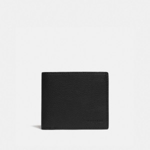 Porte-billets Coach 3 In 1 Wallet With Signature Canvas Detail Homme Noir Kaki | KBPNRUQ-57