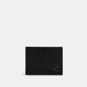 Porte-billets Coach Slim Billfold Wallet Homme Noir | MTAGLEK-89
