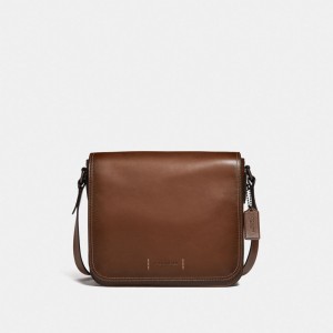 Sac Bandoulière Coach Gotham Messenger Bag 27 Homme Noir Cuivre Noir | KCZVEGI-69